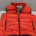Men's Outdoor Casual Stand Collar Outwear Padded Vest Coats (Large, Red)