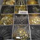 4" Christmas Ball Ornaments Set 12PCS Large Shatterproof Plastic Ornaments Christmas Tree Ball Hanging Ornaments for Xmas Tree Wedding Party Holiday Decorations - Black, Gold