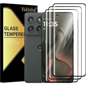 (3 Pack) For Motorola Edge 2025 Screen Protector,HD-Clear 9H Tempered Glass [3D Touch][Bubble-Free][Anti-Scratch] Screen Protector Glass For Motorola Edge 2025/60 Fusion /60 Pro