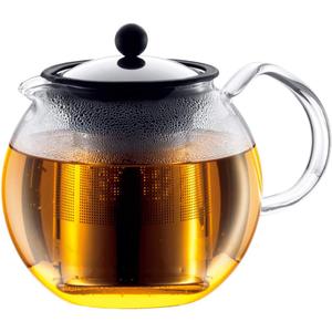 Bodum 1801-16 ASSAM Tea Press, Permanent Filter, Glass Handle, 1.0 L/34 oz) - Black/transparent Bodum 1801-16 ASSAM Tea Press, Permanent Filter, Glass Handle, 1.0 L/34 oz) - Black/transparent