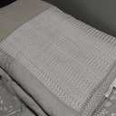 Chezmoi Collection Quinn 2-Piece Neutral Taupe Gray White Floral Hibiscus Flower Candy Stripe Patchwork Quilt Set - Pre-Washed Cotton Coverlet - Lightweight Reversible Bedspread, Twin Size