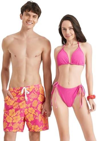 PATPAT Matching Swimsuits for Couples - Spaghetti Strap Bikini Set or Swim Trunks Bathing Suits Hawaiian Beach Swimwear for Men XXL