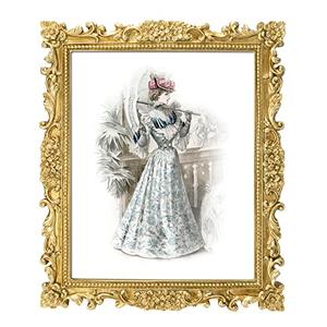 GUOER 8x10 Picture Frames Vintage Photo Frame with Glass Front Antique Picture Frame for Tabletop Wall Hanging (8x10, Shiny Golden)