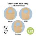 8-Pack Organic Baby Bibs for Boys, Girls - Soft Cotton Drooling and Teething Bibs for Baby Girl & Boy, Extra Absorbent, Easy To Clean & Put On for Toddler, Newborn, Infant 0-24 Months (Terracotta)