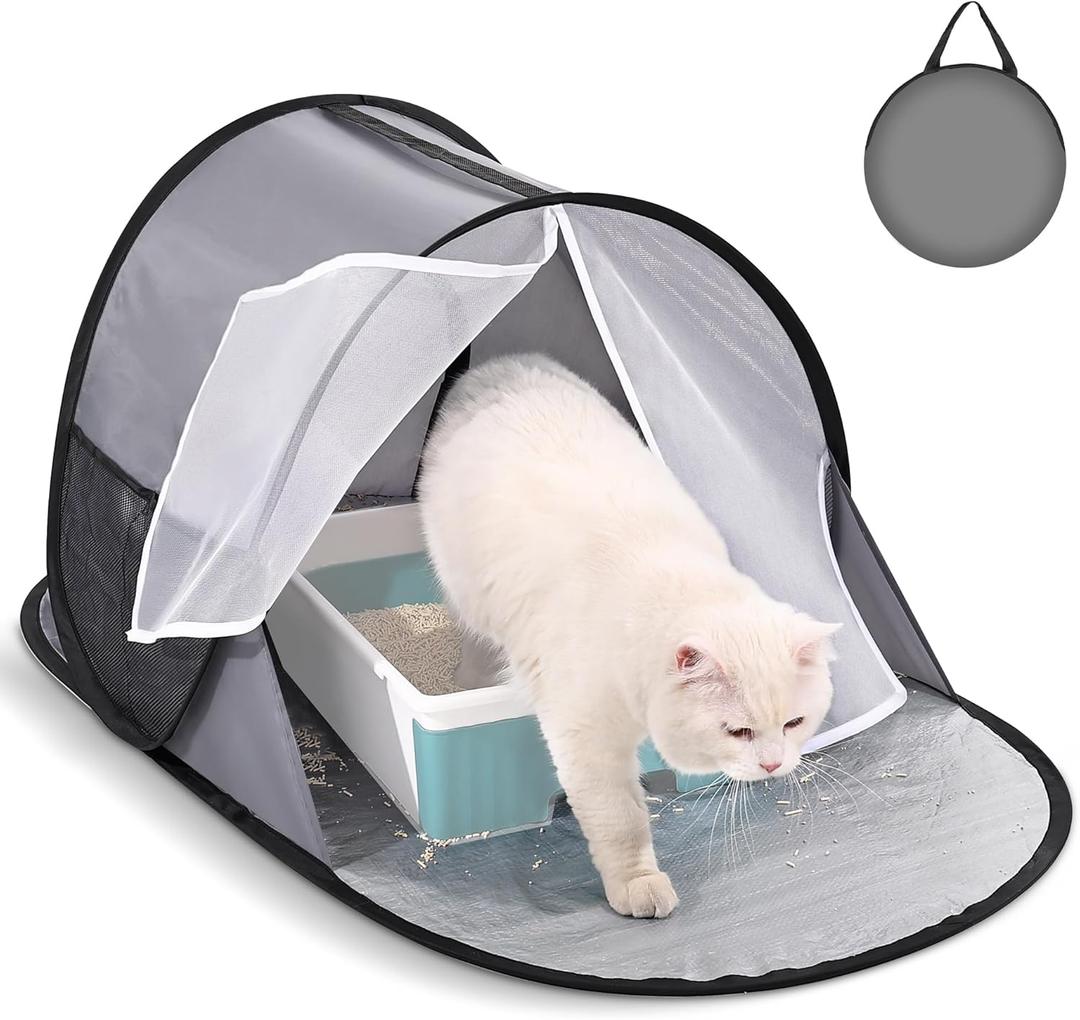 Foldable Cat Litter Box Enclosure - No Assembly Needed All-in-One Privacy Cover for Large Litter Boxes | Spill-Proof Design, Easy to Clean & Collapsible Storage (46"x23"x19") Foldable Cat Litter Box Enclosure - No Assembly Needed All-in-One Privacy Cover for Large Litter Boxes | Spill-Proof Design, Easy to Clean & Collapsible Storage (46"x23"x19")