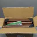 Montex Record Player Stand, Vinyl Record Storage Table with 4 Cabinet, Holds up to 40 Vinyls, Mid Century Modern Turntable Stand, Organizer Vinyl Table for Bedroom Living Room(Walnut) (Gray)