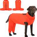 KOESON Dog Recovery Suit Hind Leg, Recovery Sleeve for Female Male Dogs, Pet Leg Sleeve to Stop Licking, Pet Rear Leg Wound Cover, Dog Spay Onesie for Wound Heal Care