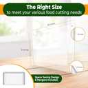 Acrylic Cutting Board with Counter Lip – Clear Cutting Board with Storage Hangers – Non-Slip Countertop Protector with Dual-Sided Tape – Textured Center for Extra Grip – Chopping Boards for Kitchen, 18"L x 14"W