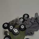 Luggage Suitcase Replacement Wheels 1.97inch(50mm) Diameter 8 Pcs 0.55inch(14mm) Thickness Wheel with 3 Sizes Axle Wear-Resistant Mute Rubber Swivel Caster Repair Kits for Trolley Bag Travel Box