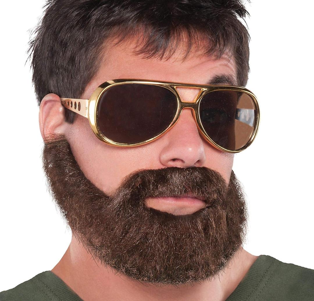 Hungover Synthetic Fiber Beard & Moustache - Fits Most Adults, 1 Piece, Ideal for Fun Occasions & Performances