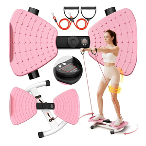 RENRUI Waist Twister Machine Exercise Fitness Tool, Ab Twister Board with the Smart LED Digital Monitor, 300lbS Capacity & 20dB Ultra-Quiet, Anti-Slip Home Gym Workout Equipment for Women Belly Fat
