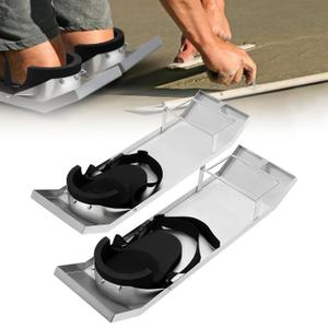 Concrete Knee Boards Slider,28x 8 Stainless Steel Concrete Sliders,Concrete Knee Pads and Board Straps Pair Moving Sliders For Concrete Finishing