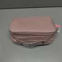 Travel Makeup Bag Women's Large Capacity Cosmetic Portable Organizer Large Opening Waterproof Storage Toiletry Bags Vertical Free-Standing Brush Holder for Easy Access Pink