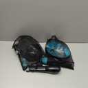 QingSong Full Face Snorkel Mask for Adults, Snorkeling Gear with Camera Mount, 180 Degree Panoramic View Snorkel Set Anti-Fog Anti-Leak (Large-X-Large, 2 Pack - Black+Black Green)