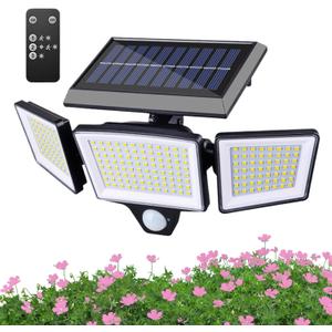 Solar Lights Outdoor - 2500 LM Waterproof Motion Sensor Spotlight, High Output Yard Lighting, Great for Outside Garden Patio Tree House Porch, Security Safety Fixture