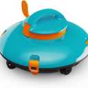 LVKE L1 Cordless Robotic Pool Cleaner, Pool Vacuum with Upgraded Obstacle-Crossing, 70 Mins Runtime, Powerful Suction, Auto-Parking, Ideal for Above Ground Flat Pools up to 38 Feet, Blue