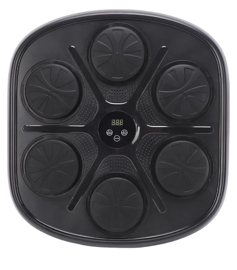 Music Boxing Machine, Interactive Punching Trainer with Boxing Gloves, 9 Modes 9 Speeds Wall Mounted Electronic Boxing Target for Adults Kids Home Gym Office Workout