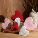 Valentines Day Tiered Tray Decor: 6pcs Red Pink White Rustic Distressed Wood Heart Table Decorations Sign, Vintage Galentines/Valentine Decorations for the Home Table Décor Anniversary, Rustic Style