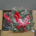 Hausse 6 Pcs Christmas Wreath, 12" Christmas Mini Wreaths for Cabinets with Red Bows, Artificial Small Xmas Wreaths Hanging Decoration Garlands for Kitchen Window Farmhouse Chair Wall Front Door