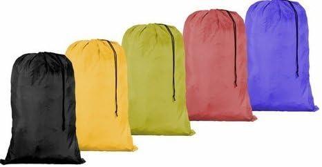 Large 30 X 40 Inch Heavy Duty Nylon Laundry Bag with Drawstring Slip Lock Closure, Assorted Colors and Designs