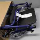 Drive Medical 10257BL-1 4 Wheel Rollator Walker With Seat, Steel Rolling Walker, Height Adjustable, 7.5" Wheels, Removable Back Support, 300 Pound Weight Capacity, Blue
