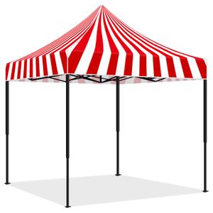 Oudain 10x10 Carnival Themed Pop up Canopy Tent Commercial Canopy for Food Vendors Heavy Duty Pop up Shelter for Outdoor Catering Advertising Stand with Iron Frame and Silver Coated Fabric