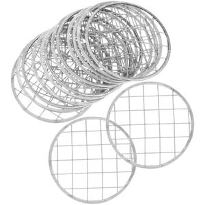 Hoement Quality Mesh Pen Holder Cover for Jar Wall Decor Floral Grids Included