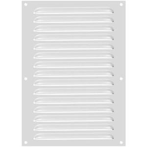 PATIKIL 14x10 Inch Aluminum Vent Cover, Screen Air Grille Ventilation Cover HVAC Louvered Grill Built-in Mesh for Home Kitchen Fireplace Bathroom Wall Ceiling, Silver