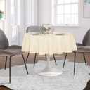 Sancua Round Tablecloth - 60 Inch - Water Resistant Spill Proof Washable Polyester Table Cloth Decorative Fabric Table Cover for Dining Tables, Buffet Parties and Camping, Beige