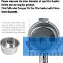 NEOUZA 51mm Calibrated Espresso Tamper,Coffee Tamper with Wooden Handle and Spring Loaded Flat,Stainless Steel Base (51mm)