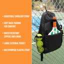 Masaya Compact Pickleball Sling Bag  18L, Fits 3 Paddles  Lightweight, Durable, Water-Resistant, Minimal Branding, Fence Hook, Water Bottle Holder, Multi-Pocket, Adjustable Strap (Black)