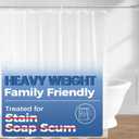 downluxe Shower Curtain Liner, PEVA Plastic Shower Liner with 3 Magnets, 72" x 72" Waterproof Bathroom Curtain, 8G Clear, 1 Pack