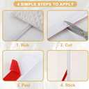 Peel and Stick Accent Wall Molding, 9.8FT x 1.57IN Self-Adhesive Chair Rail Trim for Interior Decoration (Primed White)