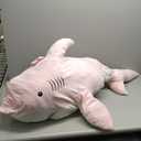 MorisMos 51inch Giant Shark Stuffed Animal, Large Shark Plush Toy Pillow Gift for Kids, Girlfriend, Pink