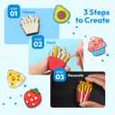JOYIN 12 pcs Wooden Magnets, Painting Craft for Boys and Girls, Spring and Rainy Day Activities Kit, Craft Toys Gifts for Kids Birthday Easter