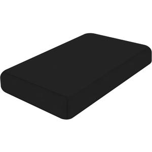 Smiry Printed Couch Cushion Covers, Stretch Soft Couch Covers for Sofa, Washable Non-Slip Sofa Slipcover Furniture Protector for Indoor and Outdoor (Medium, Black)