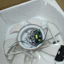 LEDIARY 30in White and Gold Caged Flush Mount Ceiling Fan