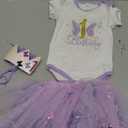 Baby Girl 1st Birthday Cake Smash Outfit Sequin Butterfly Romper Princess Tutu Dress Headband Photoshoot Clothes Size 1T