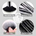 Makeup Brushes Set, Mlemle Professional 25 Pcs Makeup Kit, Include Foundation Powder Blush Concealers Eye shadows 21 Pcs Makeup Brushes and 2 Powder Puff, 2 Makeup Sponge(B01-Black)