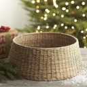 27in Farmhouse Christmas Tree Collar - Tree Basket - Natural Woven - Base Cover for Christmas Tree - Tree Skirt - Tree Ring