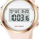 XCZAP Outdoor Sport Watches Alarm Clock 5Bar Waterproof LED Digital Watch (Off White-white-2)