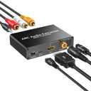 192KHz DAC Audio Converter, HDMI ARC Audio Extractor, Digital to Analog Converter for PS3 PS4 HDTV DVD Home Cinema Systems(HDMI/Audio/USB Cable)