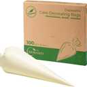 Keenpioneer 18-Inch Piping Bags, Large Capacity, Biobased Disposable Cake Decorating Pastry Bag - Pack of 100