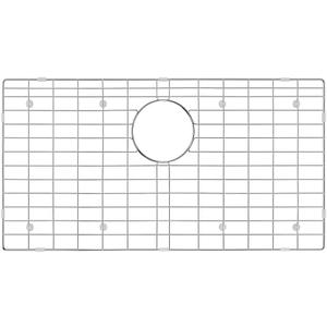 29.3 in. x 16.3 in. Rear Drain Kitchen Sink Bottom Grid with Supersoft Silicone Feet in 304 Grade Stainless Steel