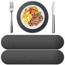 Yunlly Set of 48 Round Burlap Placemats Bulk Burlap Farmhouse Placemats Set Heat Resistant Table Mats Circle Jute Charger Place Mats for Wedding Holiday Dinner Rustic Table Decorations(11.8 in,Black)