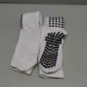 LUX Anti Slip Soccer Knee Socks,Non Slip Football/Basketball/Hockey Sports Grip Socks White No Size