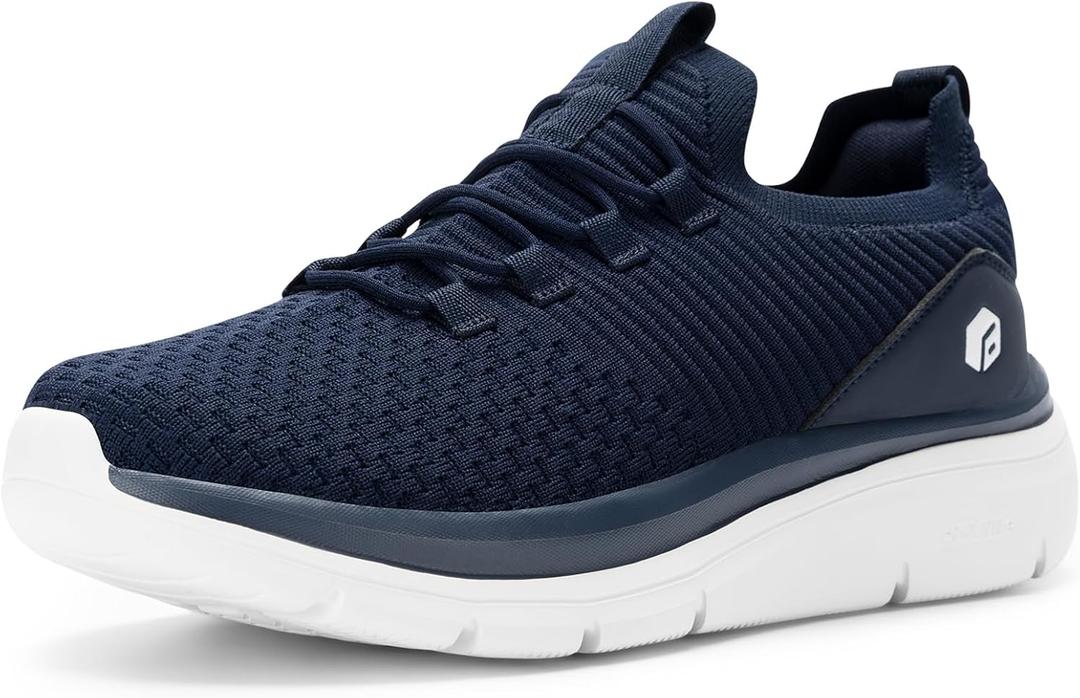 FitVille Extra Wide Slip on Shoes for Men, Lightweight and Breathable Mens Wide Slip on Shoes Max Cushioning (Blue, 9W)