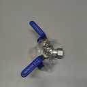 beduan 304 Stainless Steel Hose Splitter 2 Way Y Garden Hose Bib Splitter with Long Handle Water Hose Ball Shut Off Valve 3/4 GHT Threaded