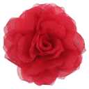 4.3 Inches Rose Hair Clip Flower Hairpin Brooch Floral Clips | Satin Fabric Large Flower Brooches for Women | Elegant Hair Clip Rose Brooches for Women | Floral Lapel & Brooch Pins for Woman Fashion