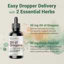 Oil of Oregano with Black Seed Oil, 4 fl oz | 2-in-1 Dropper | High Potency Liquid Drops with Carvacrol & Thymoquinone | Immune Support | Natural Herbal Supplement | Vegan, Plant Based, Non-GMO